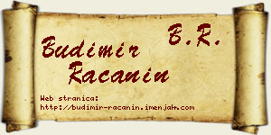 Budimir Račanin vizit kartica
